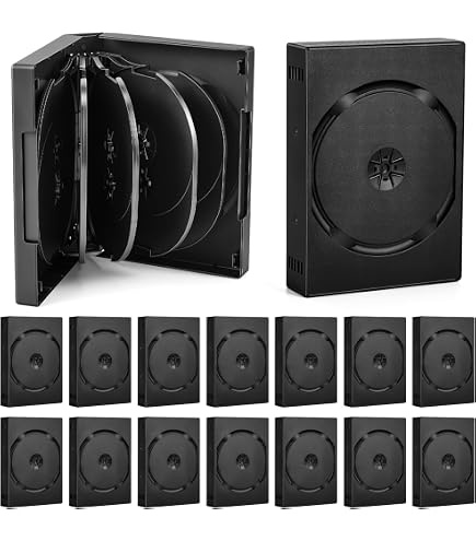 Amazon.com: Maxtek Black 12 Disc DVD Cases with 5 Flip Trays and